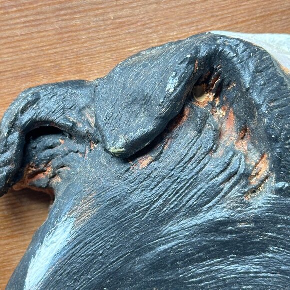 Vintage 1991 Pamela Gravitt Rough Collie Dog Wall Clock Wood Art Signed - Picture 12 of 12